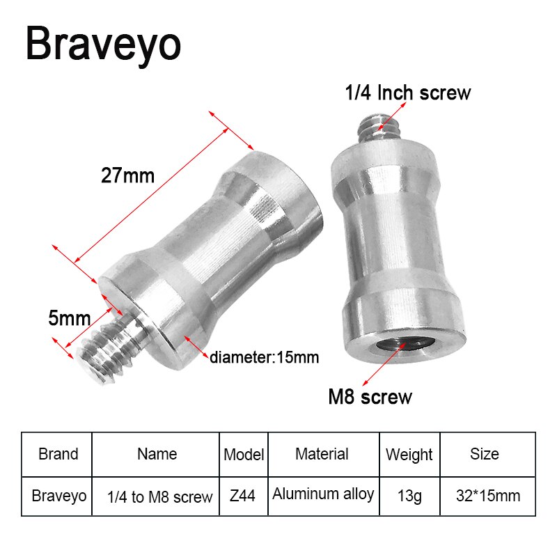 Konverteringsskrue 1/4 to 3/8 m8 m6 skruer blitzstativ kuglehoved monopod adapter skrue fotograferingstilbehør til spejlreflekskamera stativ: Blå