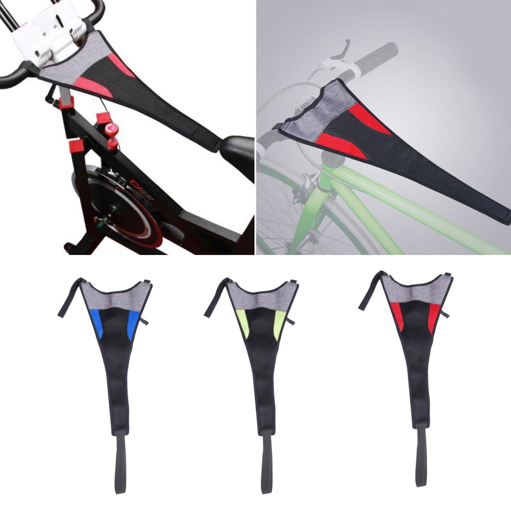 Inomhus mtb cykeltränarram cykel svettskydd skydd nätfångare absorberar svettband skydd turbo trainer elastiskt bälte