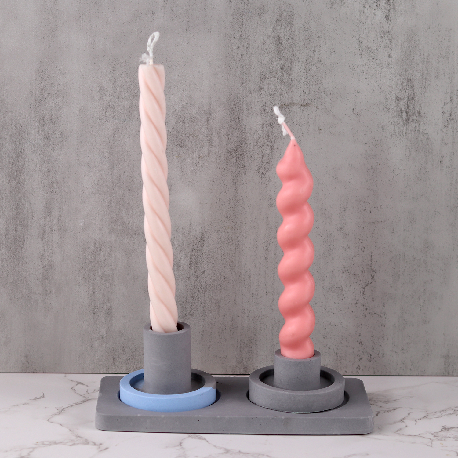 Candelabro redondo de hormigón, molde de silicona, yeso hecho a mano, soporte de vela de resina epoxi, moldes artesanales, de arte, decoración del hogar