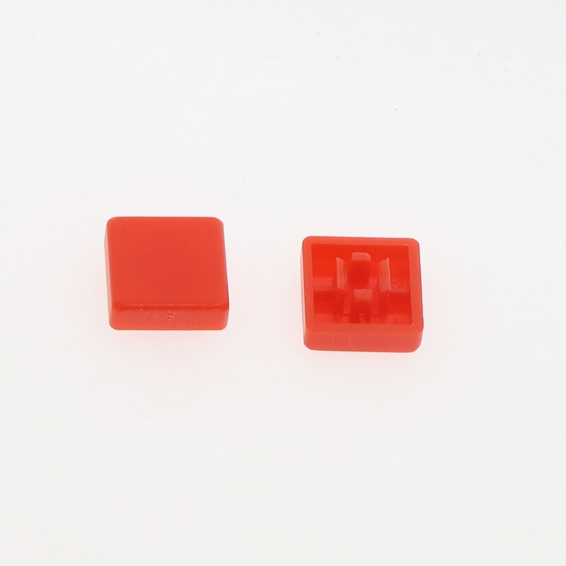 50pcs A14 Short Feet Square Switch Button Cap Match 12*12*7.3 Switch use: Red