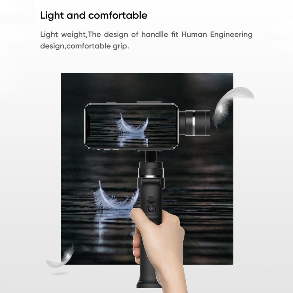 Three Axis Intelligent Anti Shake Handheld Pan Tilt Camera Stabilizer Mobile Camera For Live Video Delay Shooting