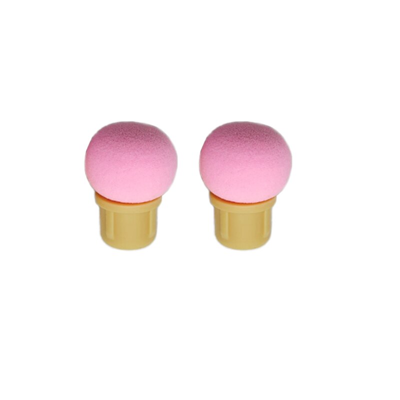 1 Set Double-headed Gradient Brushes Dust Brush Acrylic Rhinestone Sponge Nail Art Brush For Ombre Gradient Nails Manicure Tool: B 2pc Round head