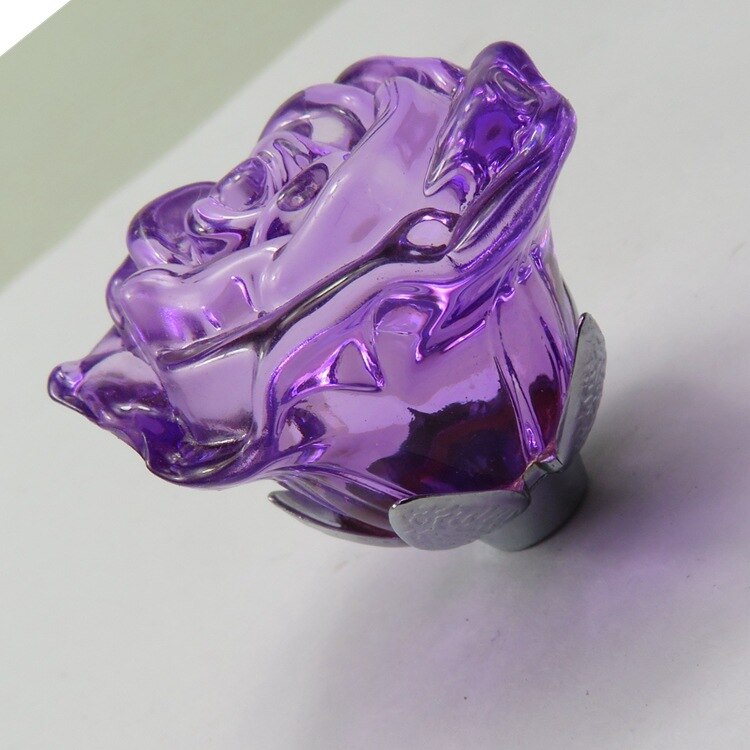 30mm- farvet simulation rose diamant dørhåndtag krystal glas skabsskuffe træk køkkenskabsdør garderobehåndtag hardware: F