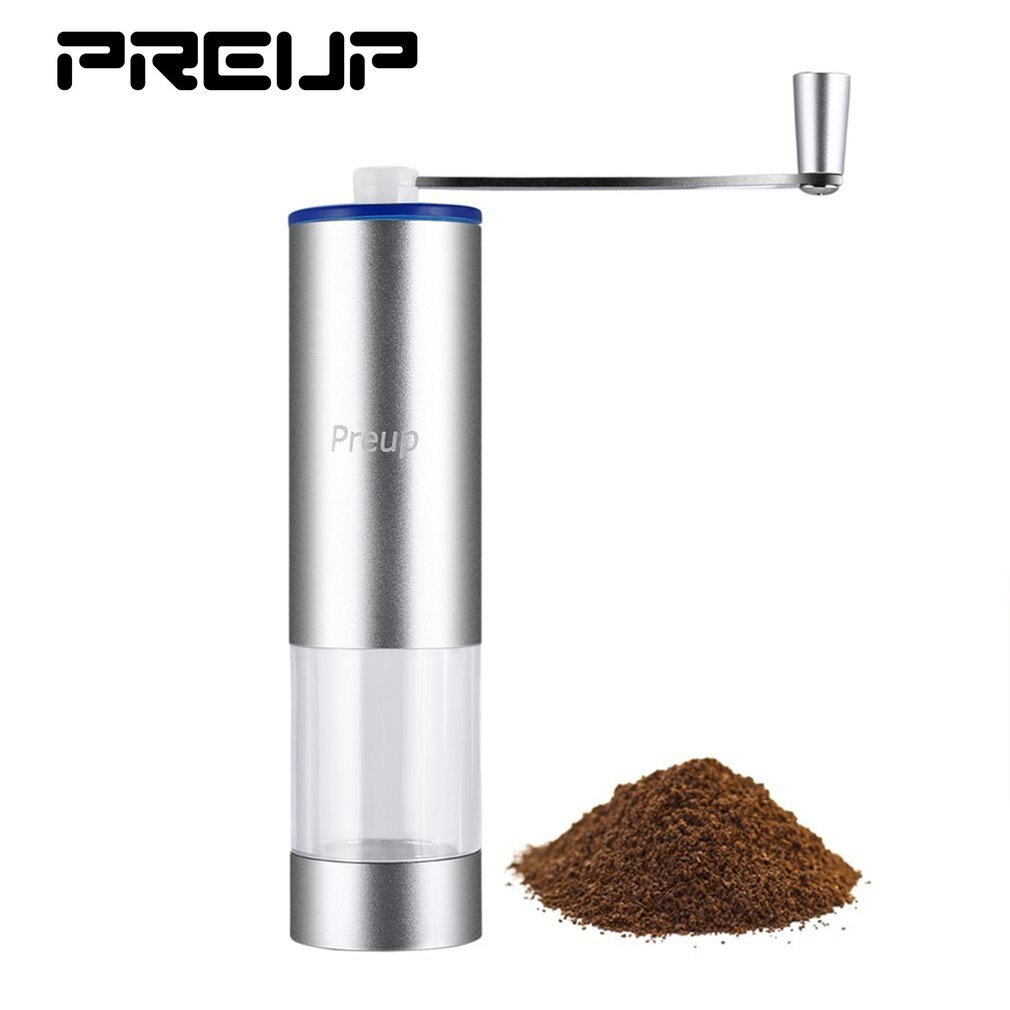 Handmatige koffiemolen conische braammolen voor nauwkeurig zetten instelbare maalgraadselector geluidsarme aluminiumlegering draagbaar