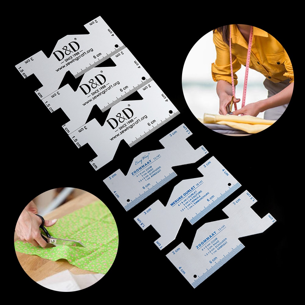 DIY Sewing Patchwork Ruler Quilting Grid Cutting Sewing Tailor Student Craft Metal Ruler Handmade Accessories Sewing Ruler