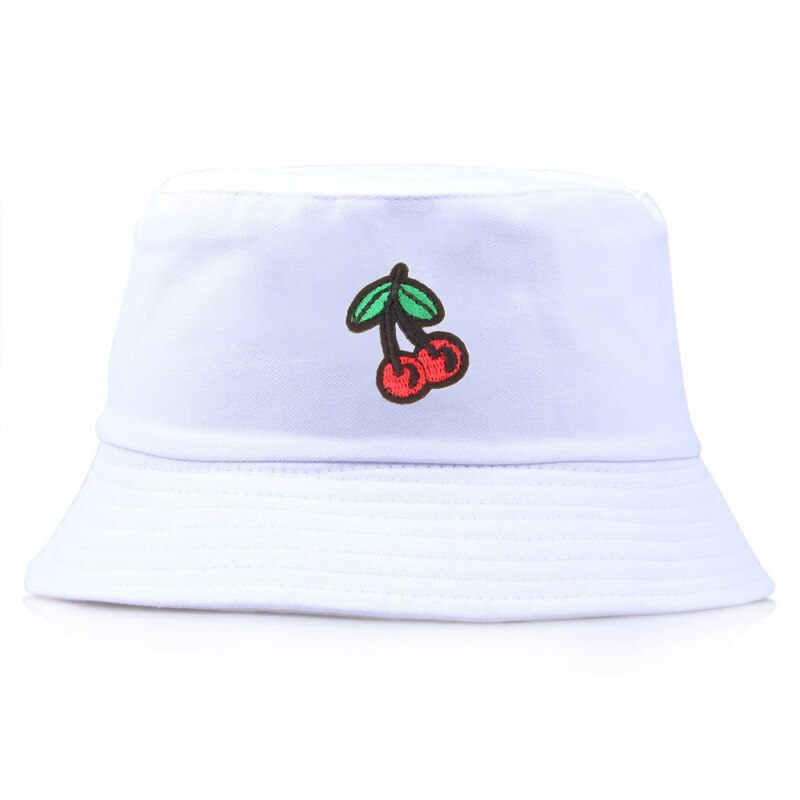 Fruit Cherry Bucket Hats For Girls Women Reversible Fisherman Hat Panama Bob Hat Summer Sun Hat
