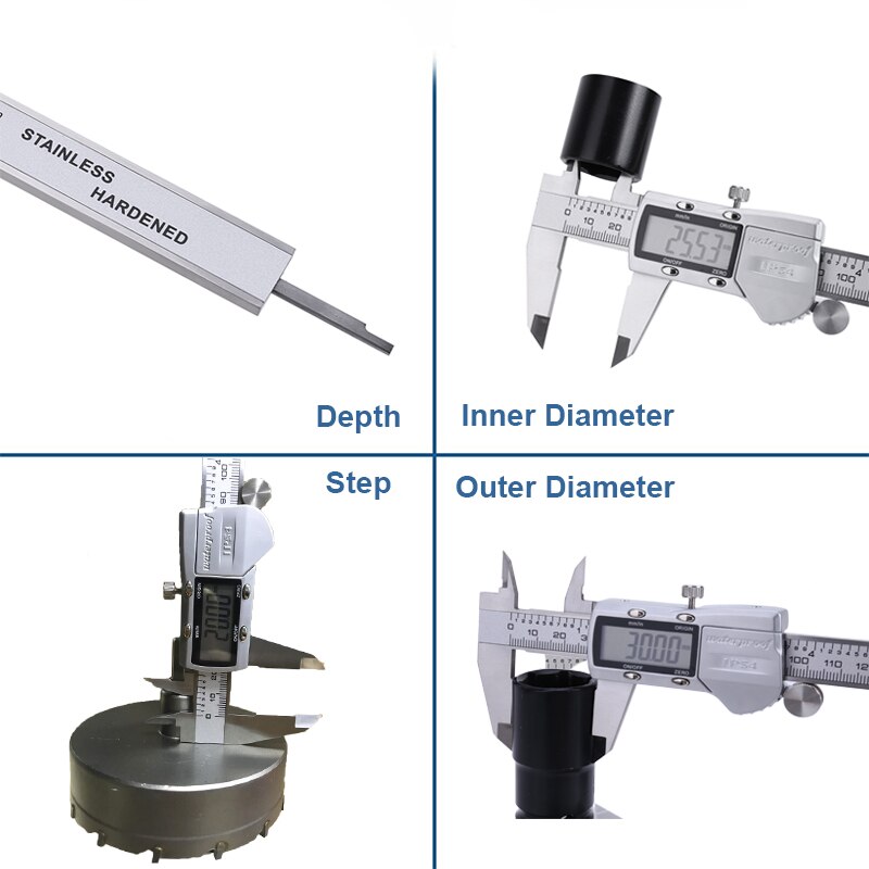 Electronic LCD Digital Display Vernier Calipers 0-150mm Stainless Steel IP54 Waterproof High Precision Calipers Measuring Tools