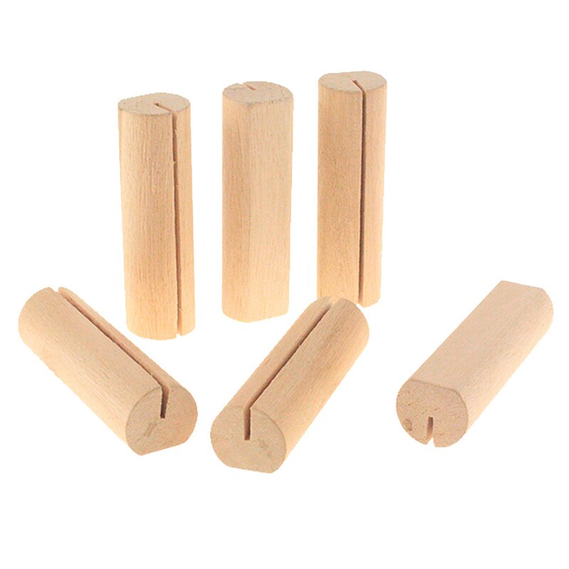 Natural Modern Wooden Sign Holders Venue Name Place Card Holders Log Table Numbers Display Stands Holders Wedding Decoration: Default Title