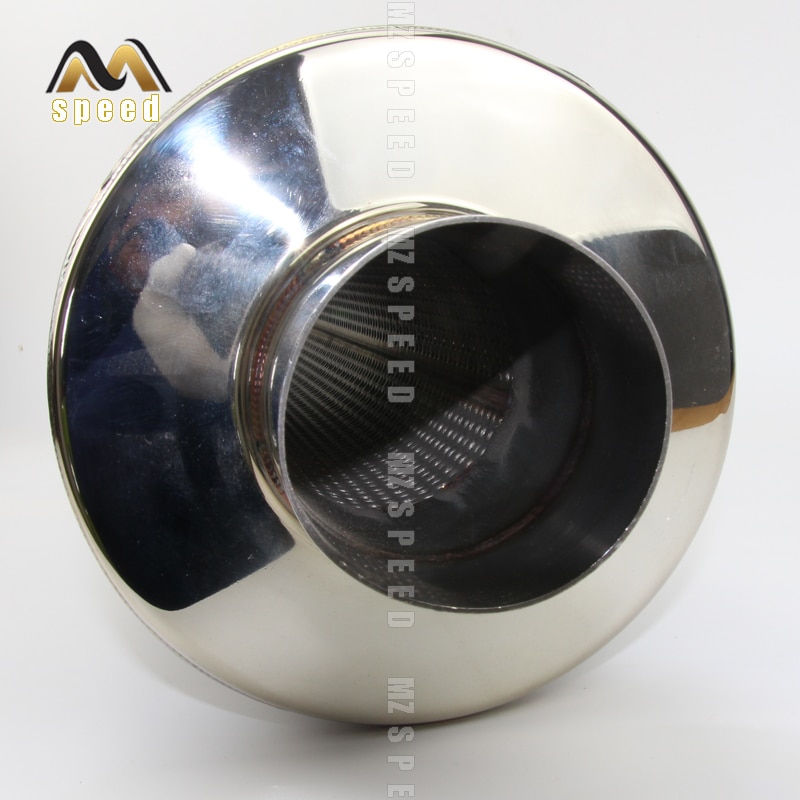 Auto parts exhaust pipe muffler general 76mm 304 stainless steel mesh small hole muffler exhaust pipe