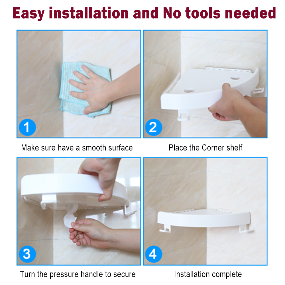 Badkamer Douche Plank Multifunctionele Hoek Opbergrek 2 Haken Voor Handdoek Opknoping Shampoo Houder Zuig