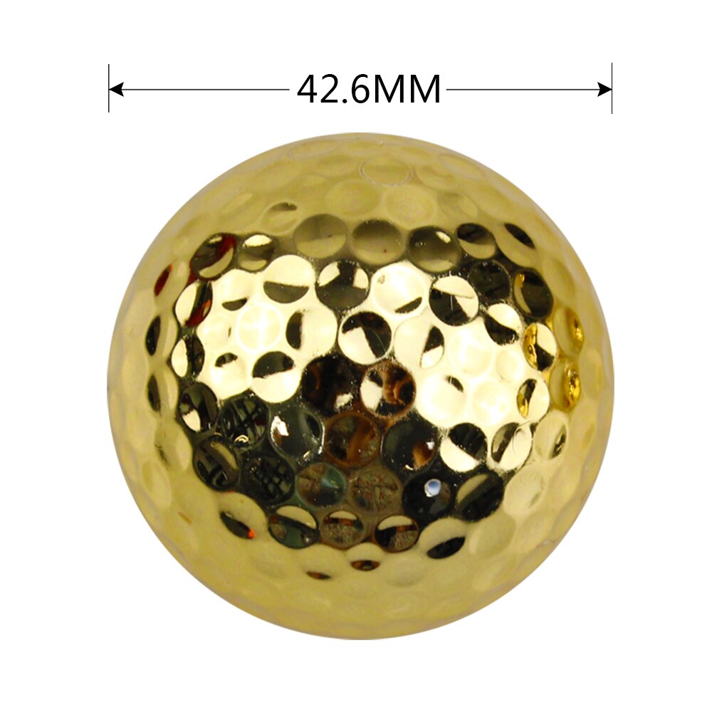 1 Pcs Plated Gouden Kleur oefen Golfballen Training