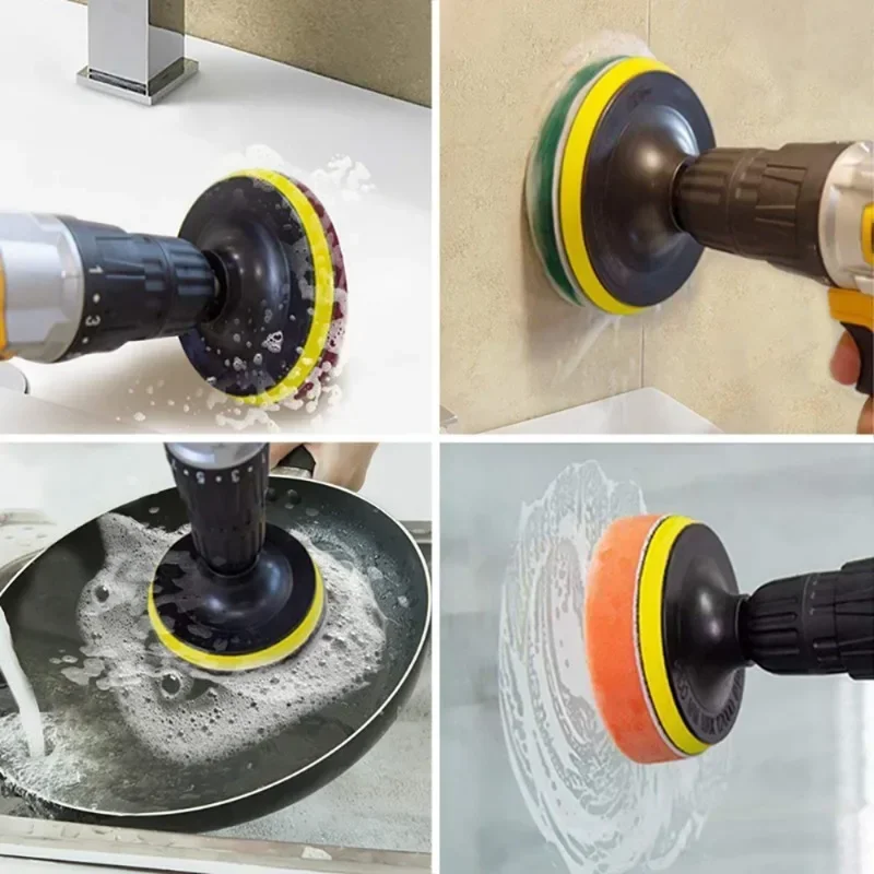 Elektrische boorborstelset Elektrische reinigingsborstel voor autotegel Badkamerborstel Badkamer Keuken Plastic schrobborstels