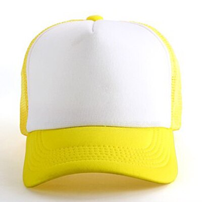 12 stks/partij Leeg Sublimatie Cap Hoed Voor Sublimatie INKT Print DIY Warmte Druk Printing Transfer: Yellow