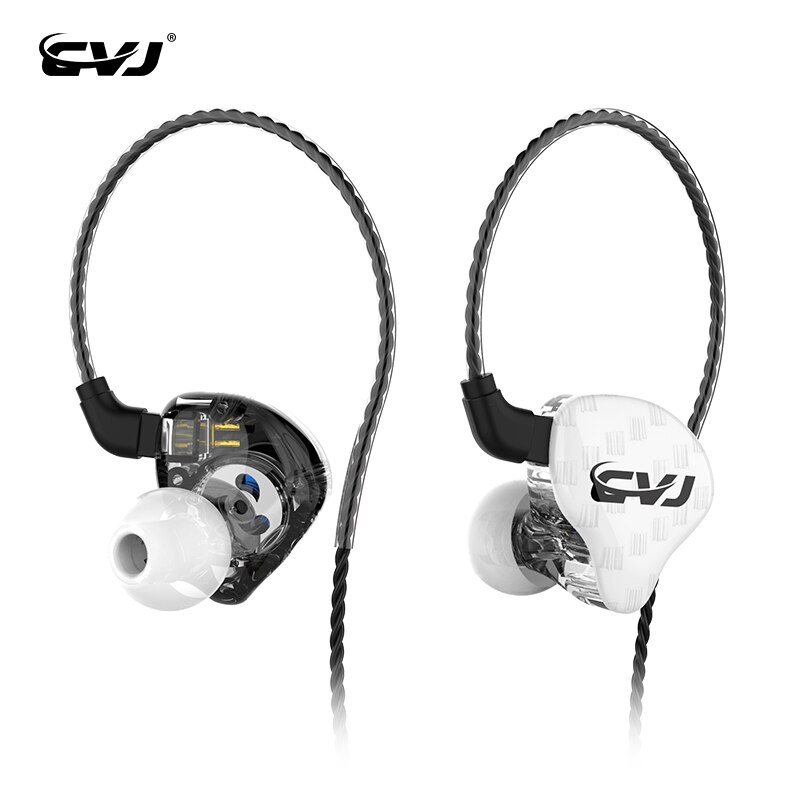 CVJ CSA 1BA + 1DD pilote hybride HIFI dans l'oreille moniteur écouteur avec connecteur 2PIN 0.75MM KZ ZSX ZS10PRO BLON BL03 BL05 BA5