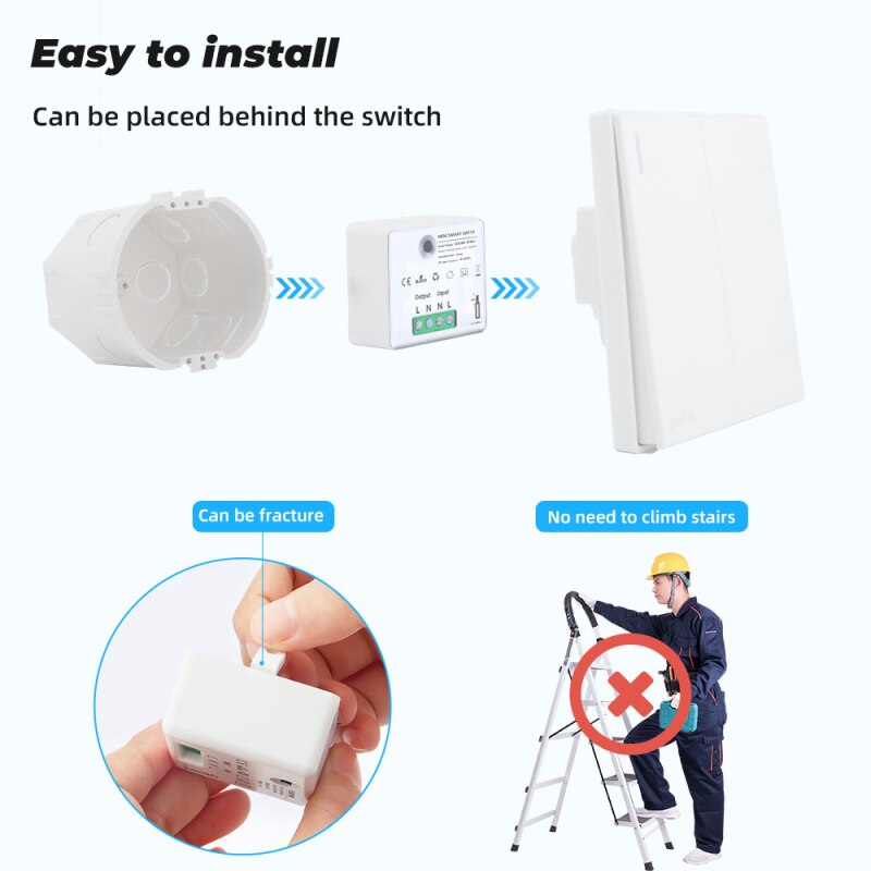 Smart Home Mini Module Wireless wall Touch Switch Light 433MHZ 110V 220V Remote Control Module Glass Screen Panel On Off