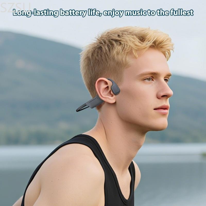 Cuffie szsu ad alta capacità con conduzione ossea compatibili con bluetooth, impermeabili per sport acquatici
