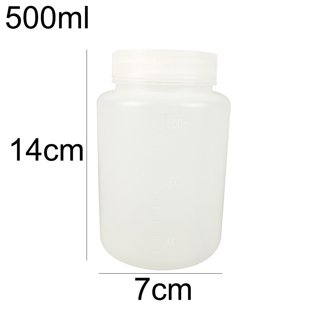 500ml Plastic Laboratory Bottle Chemical Lid Transparent Empty Storage Container