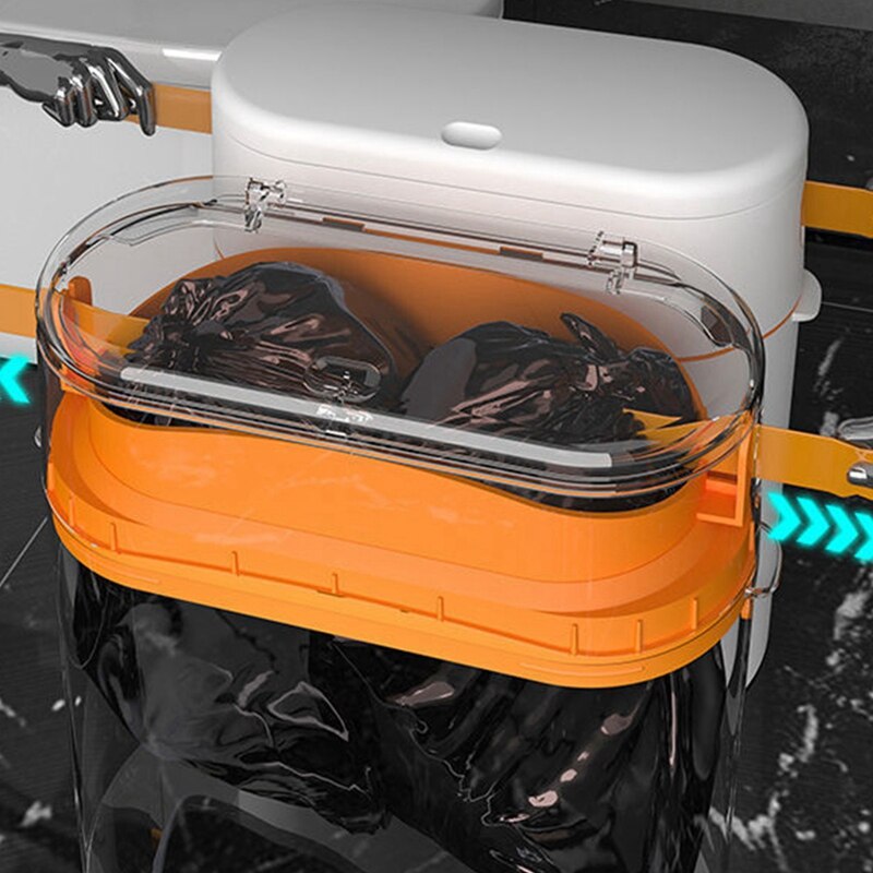 Cabinet Storage Trash Bins Dustbin Bathroom Trash Can Automatic Wastebin Waste Garbage Can Household Rubbish Container