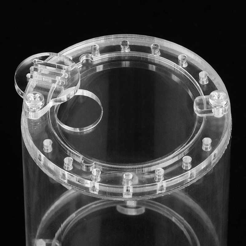 Cricket Keeper Portable Terrarium Acrylic Circular Small Animal Keeper Tank Feeding for Grasshopper Cricket