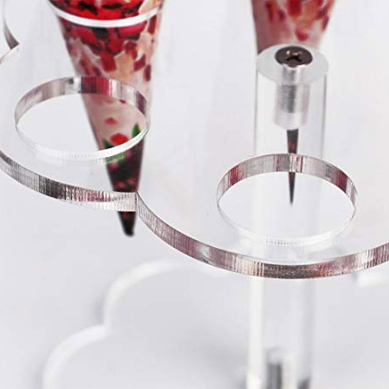 Acrylic Cake Stand Ice Cream Stand Cake Cone Stand Holder 6/16 Cones Wedding Buffet Stand Bakery Display