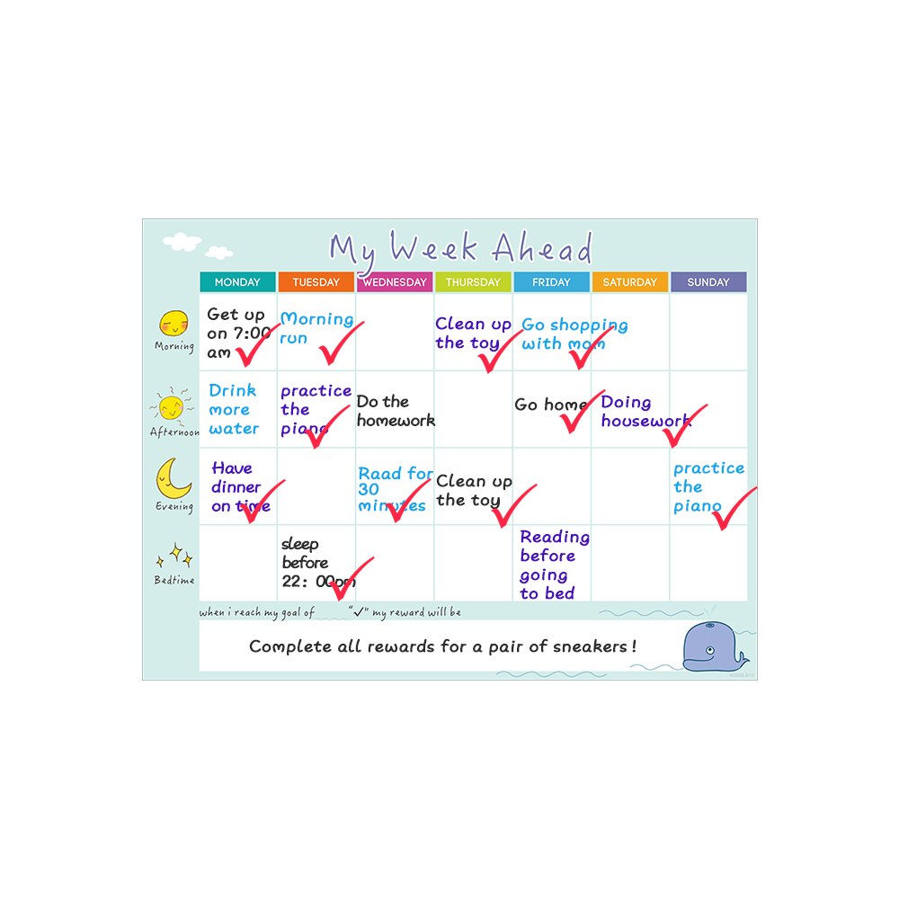 Magnetic calendar daily schedule whiteboard monthl vicedeal