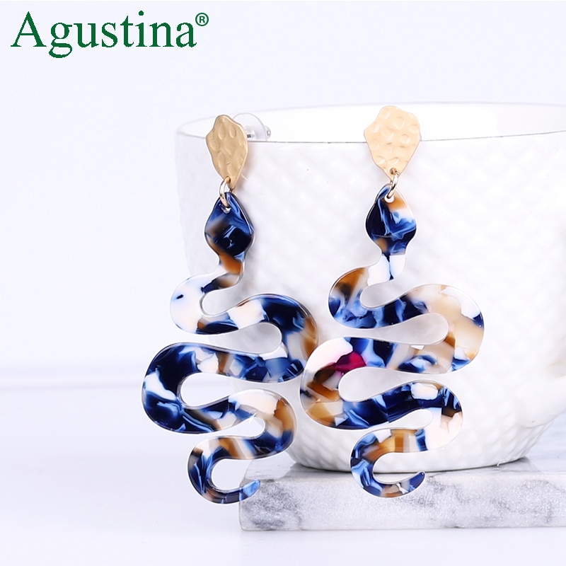 Agustina Acrylic earrings jewelry blue earrings women earrings geometry long earring bohemian earings luxury boho