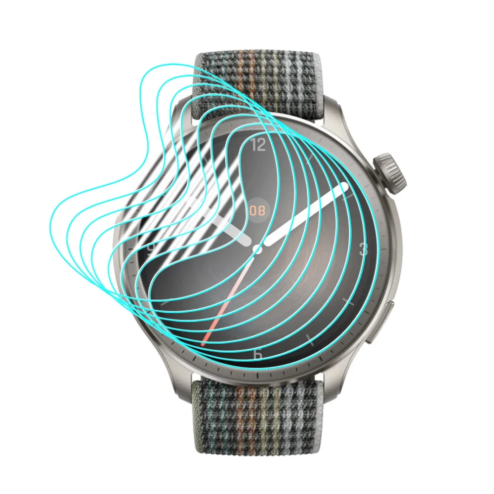 Doorzichtige Anti-Kras Beschermende Film Voor Amazfit Balans Hydrogel Film Voor Amazfit Balans Smartwatch Screenprotector Accessoires: 天空蓝