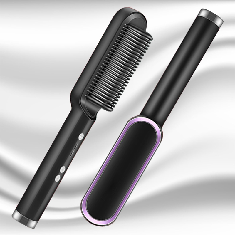 Cepillo alisador de pelo eléctrico, cerámica de calentamiento rápido, peine para el hogar, herramientas para el cabello de