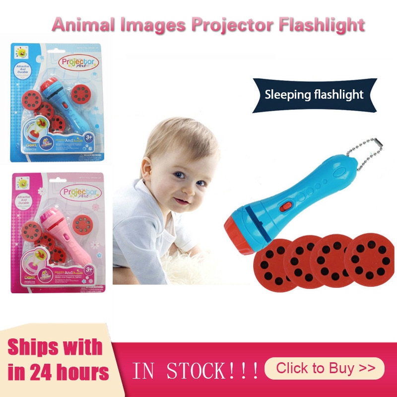 Projector Toy Flashlight Sleeping Early Education Model Torch Flashlight Night Study Learning Fun Toys Kids Toys Kaleidoscope