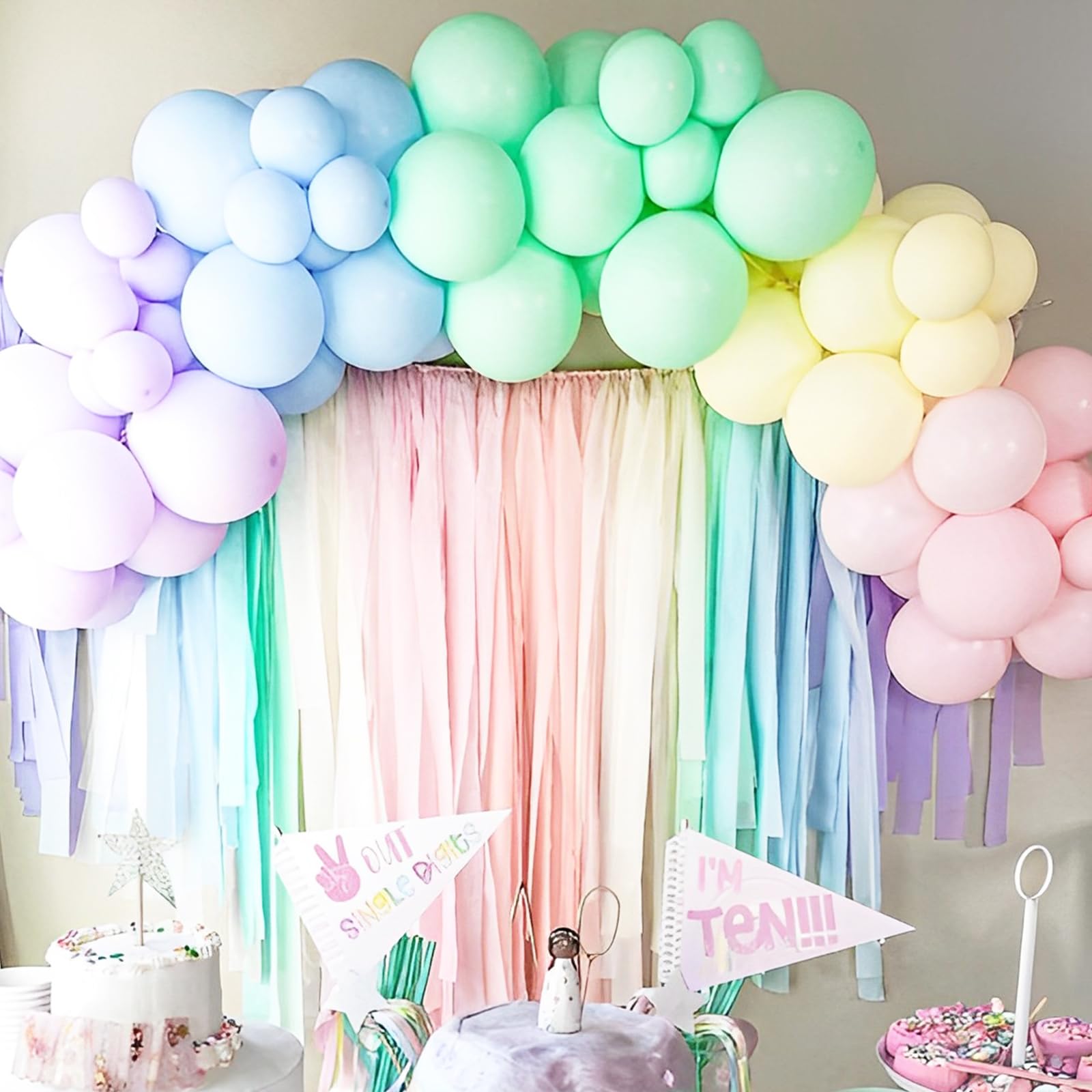 20 stuks gemengde kleuren macaron ballonnen 10 inch pastel regenboog ballonnen macaron ballonnen meerkleurige ballonnen feestdecoraties