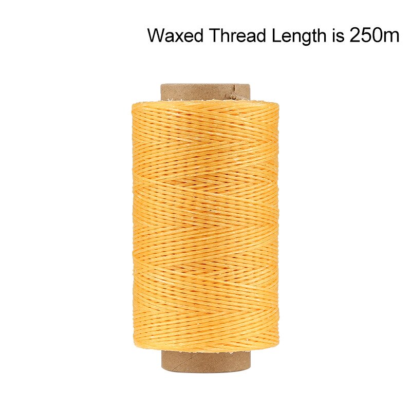 LMDZ 250m Leder Gewachst Faden Leder NäHenne Nähen Nadeln Kupfer Bohren Ahlen Verfolgung Rad Garn Schere für DIY Handwerk: Typ 6