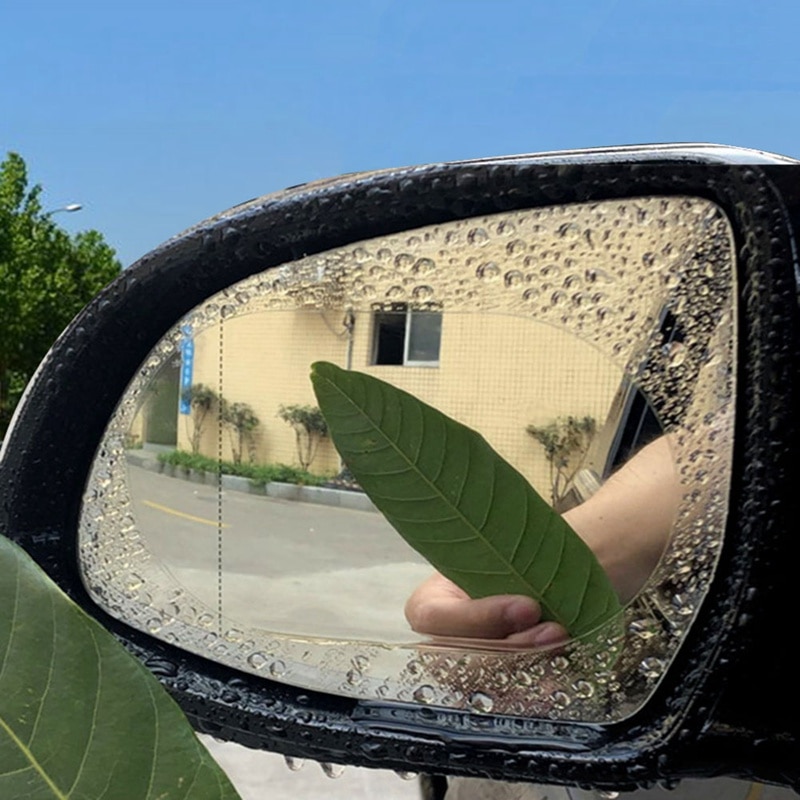 2pc 10cm runde bil spejl beskyttelsesfilm anti tåge vindue klar regntæt bakspejl beskyttende blød film