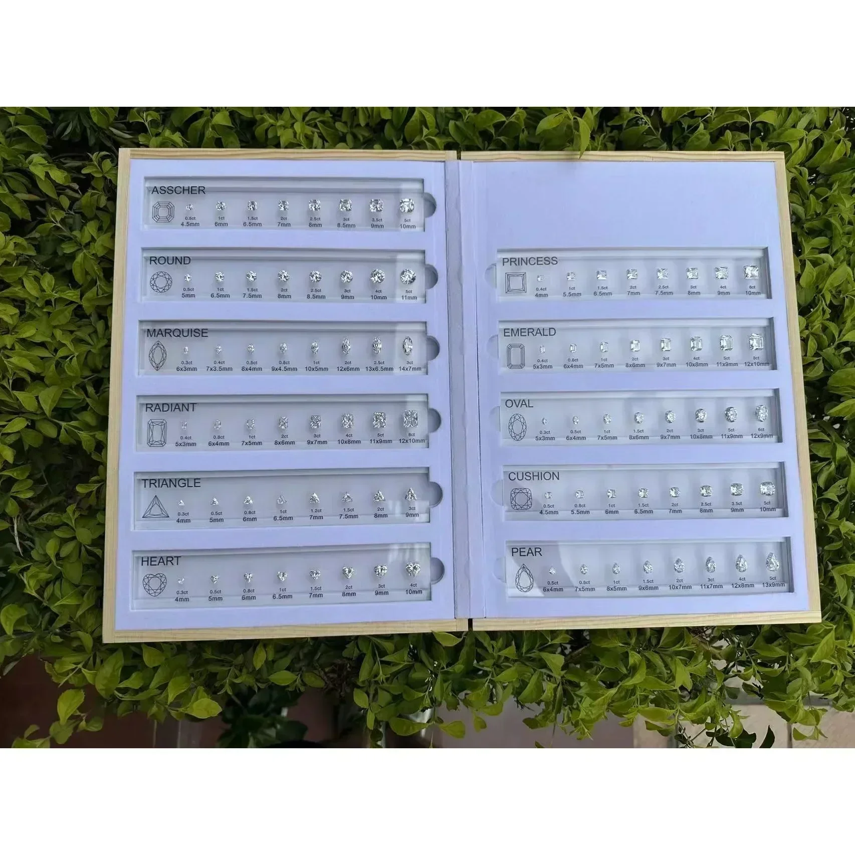 Grade Tester Tools Gemstones Diamond Tools Size Reference Color Clarity Shape Master Stone Set For Jewelry MakingHMJ