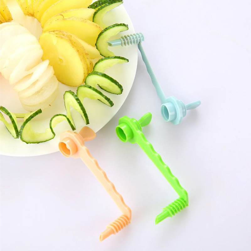 Manual Potato Spiral Slicer Hand Cucumber Cutter Carrot Spiralizer Spiral Salad Chopper Tools Kitchen Gadgets Accessories