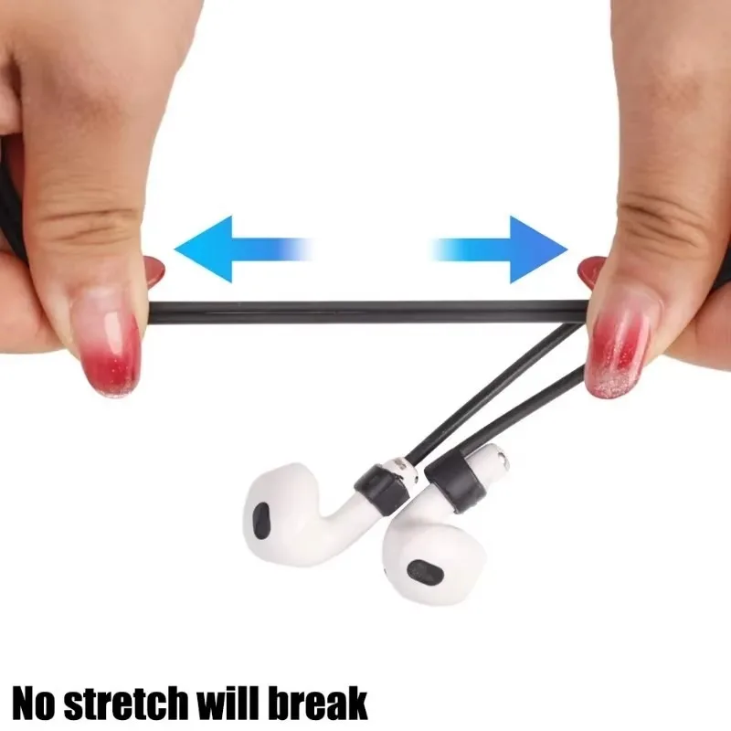 Anti-verloren Silikon Kopfhörer Seil Kabel Für AirPods 1 2 3 Profi Drahtlose Bluetooth Kopfhörer Nacken Gurt Kabel Kopfhörer kabel Halfter