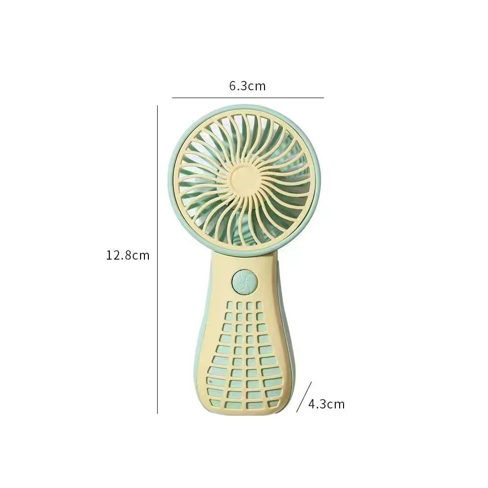 Neuer USB-Lüftungs Ventilator tragbarer kleiner Lüfter wiederauf ladbarer Mini-Handl üfter Taschen Format geräuscharm kleiner elektrischer Ventilator Schüler Dormitor: Licht Gelb