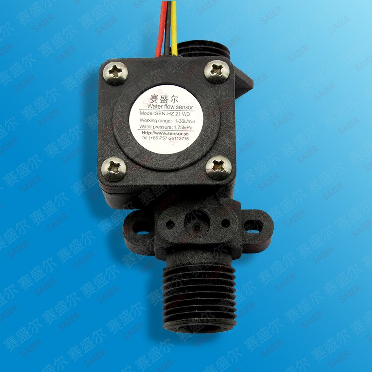 2PCS Water Flow Meter Flowmeter Hall Flow Sensor indicator counter caudalimetro water heater 1-30L/min 1.75MPa 4.5-18V