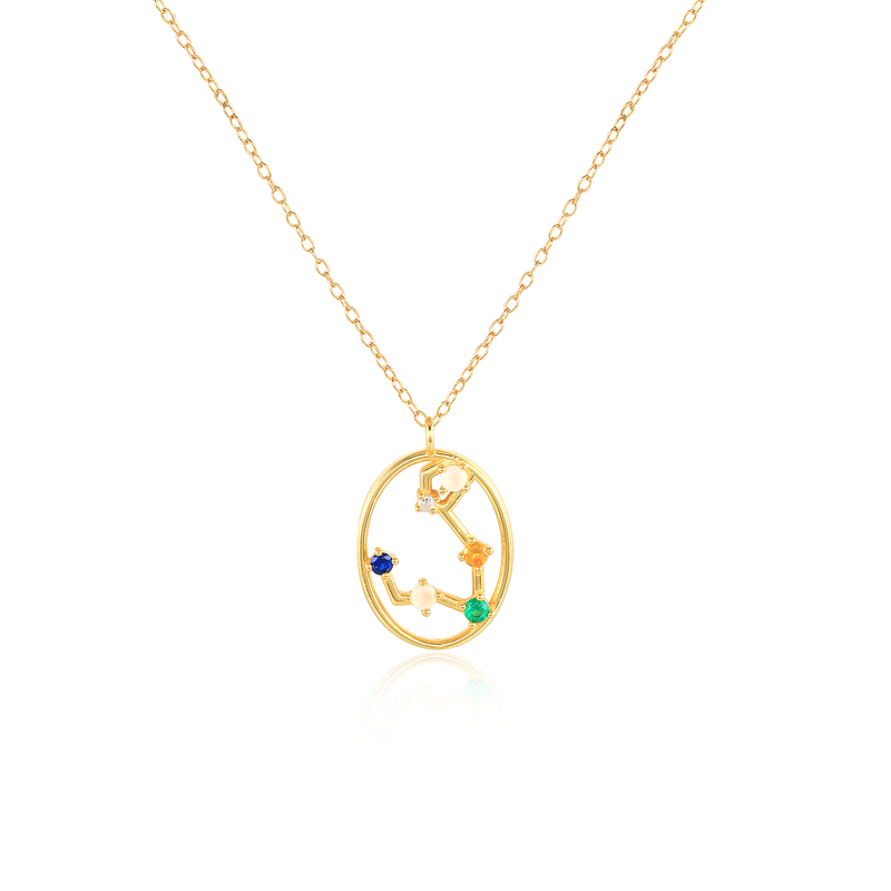 ROXI 12 costellazioni pendenti collane per donna argento Sterling 925 pendenti con collane in oro gioielli da donna a catena lunga girocollo