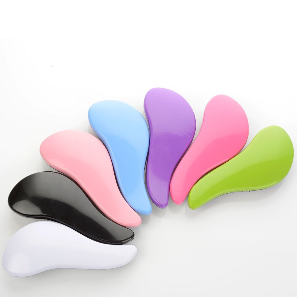 Mango de cepillo mágico antiestático para el pelo peine para desenredar, ducha, electrochapado, peine de masaje, utensilio de peluquería
