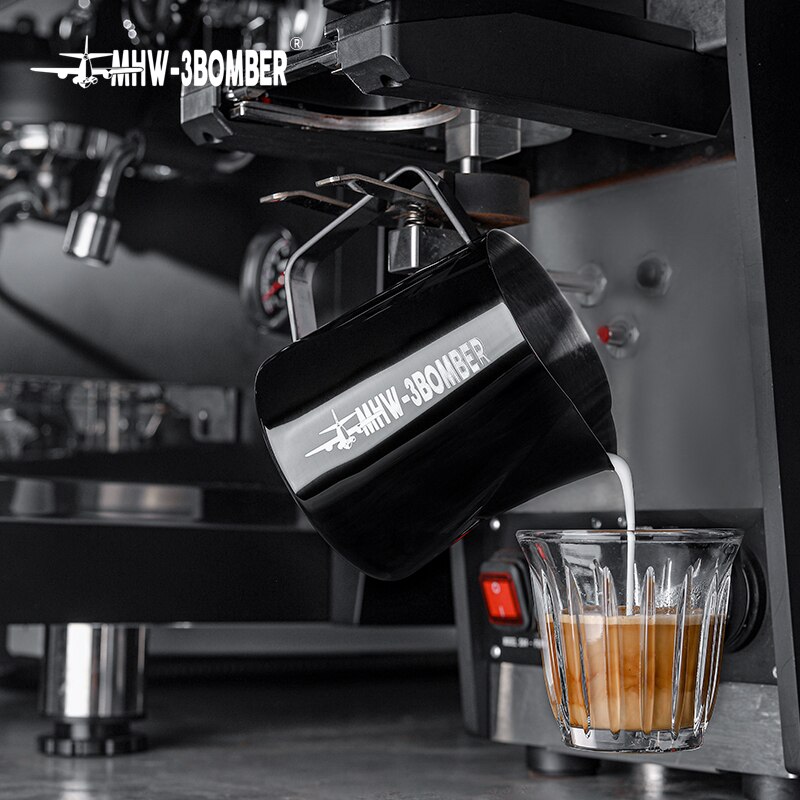 MHW-3Bomber Milch Krüge Milchaufschäumer Krug Krokodil Auslauf Edelstahl Barista Werkzeuge Kaffee Zubehör ziehen Blume