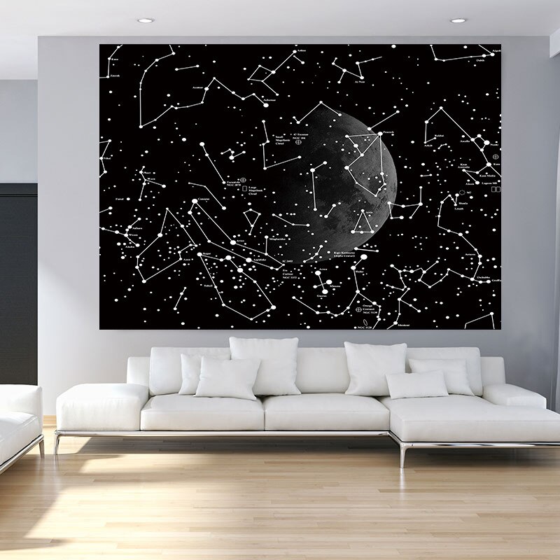 Univers månen væg klud ins boligindretning galakse konstellationsserie stjernehimmel tapet baggrund væg klud