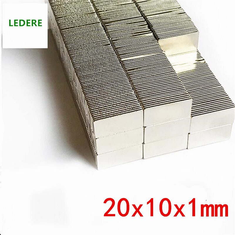 5 10 20 Stks/partij N35 Rechthoekige Magneten 20X10X1 Super Neodymium Cuboid Magneet 20*10*1 Ndfeb Magneet 20X10X1