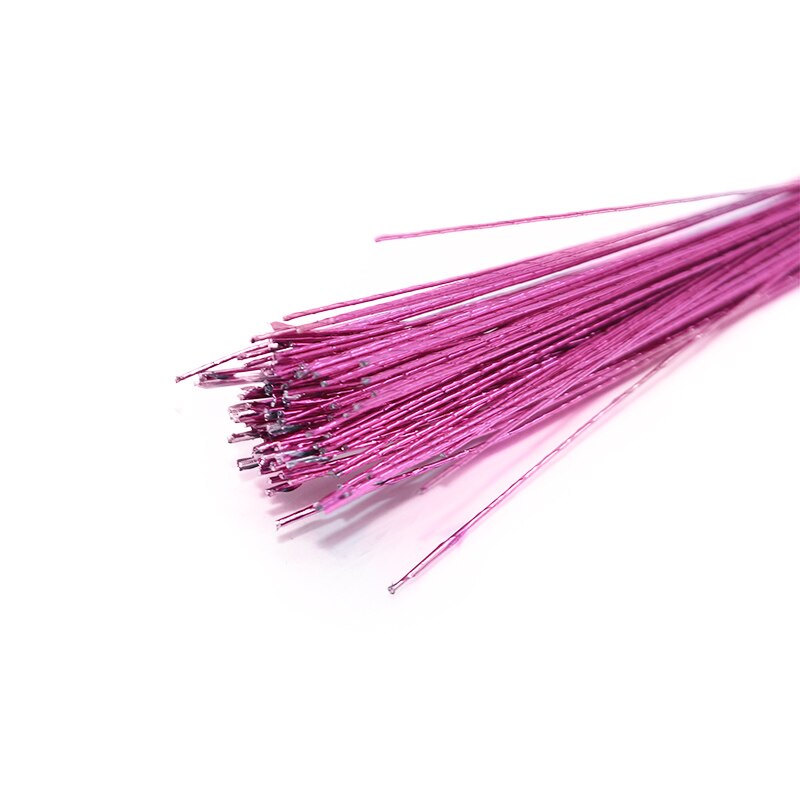 25pcs/lot Stocking Flower Wire #26 Paper Wire Commonly Used Iron Wire For DIY Nylon Stocking Flower Making Material Accessory: T03 rose red