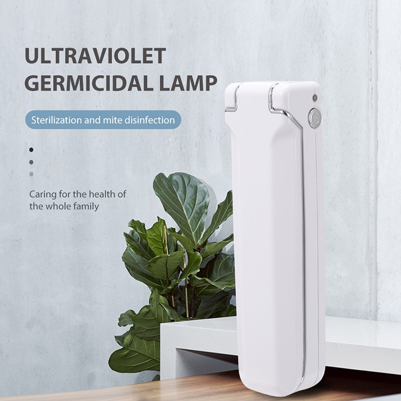 UV Handheld Germicidal Wand USB Foldable Sterilizer Ultraviolet Light Sterilizer Stick Photocatalysis Anion Ozone Air Filter