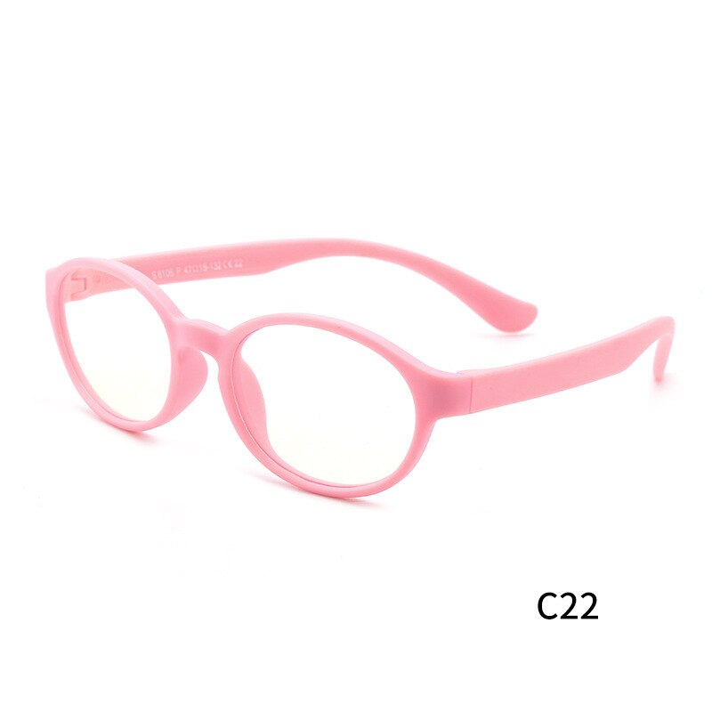 Beskyttelsesbriller briller ramme blå silikone børn børn dreng pige  tr90 højre anti: C22
