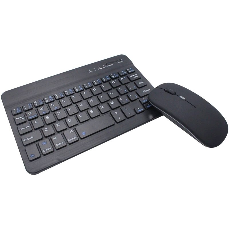 Bluetooth Keyboard and Mouse For Apple Teclado iPad Xiaomi Samsung Huawei Phone Tablet Wireless Keyboard For Android IOS Windows: black keyboard mouse