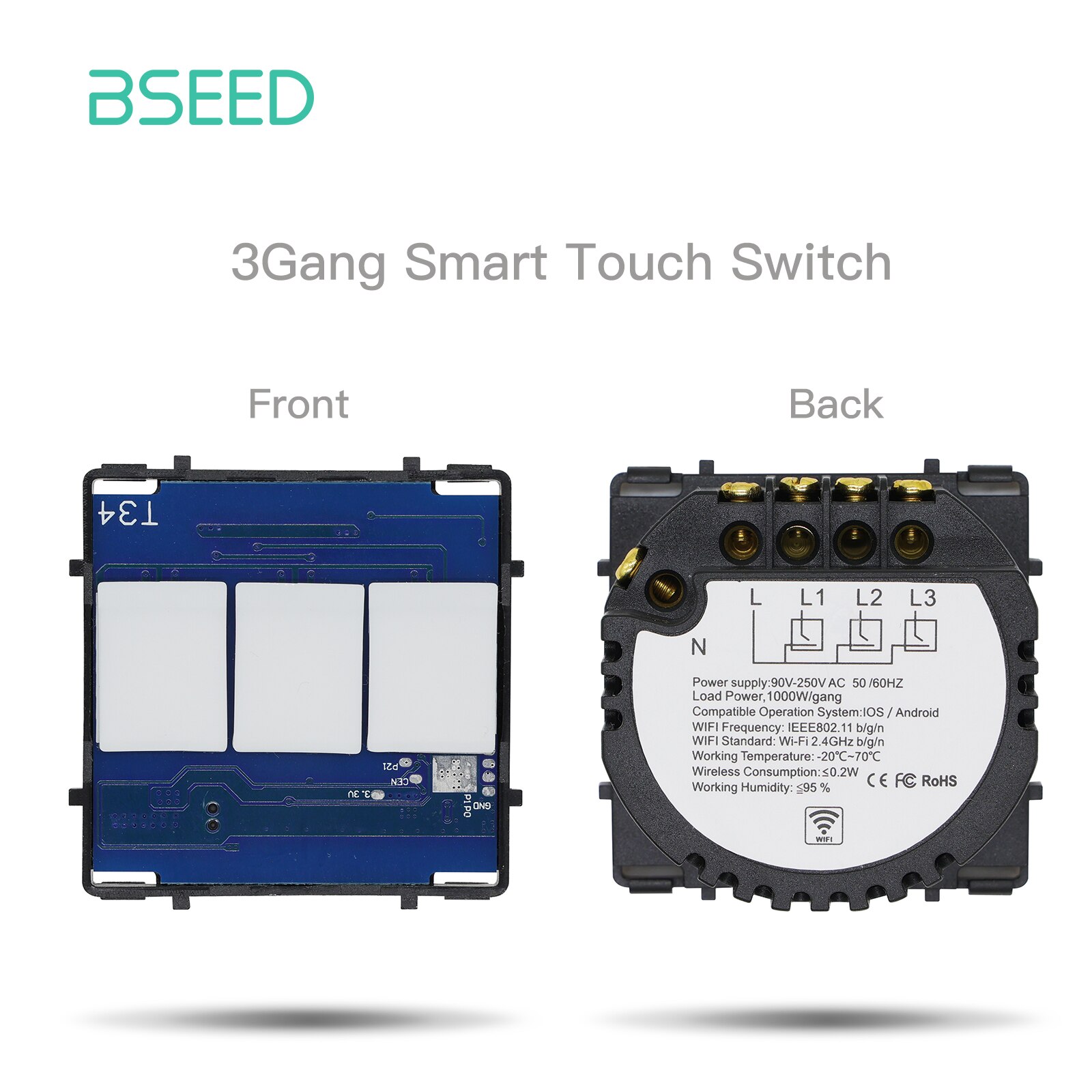 Bseed EU Standard The Base Of Wifi Touch Switch Fu... – Grandado