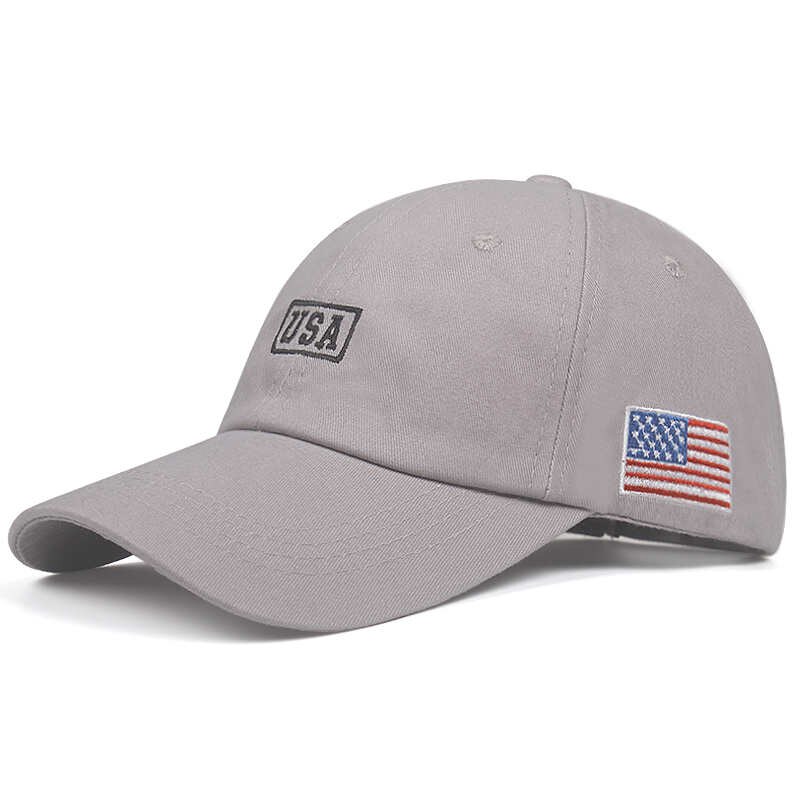 Amerikaanse vlag baseballpet heren dames adelaar snapback vader hoed bot casual zonnehoed trucker snapback pet gorras: Grijs