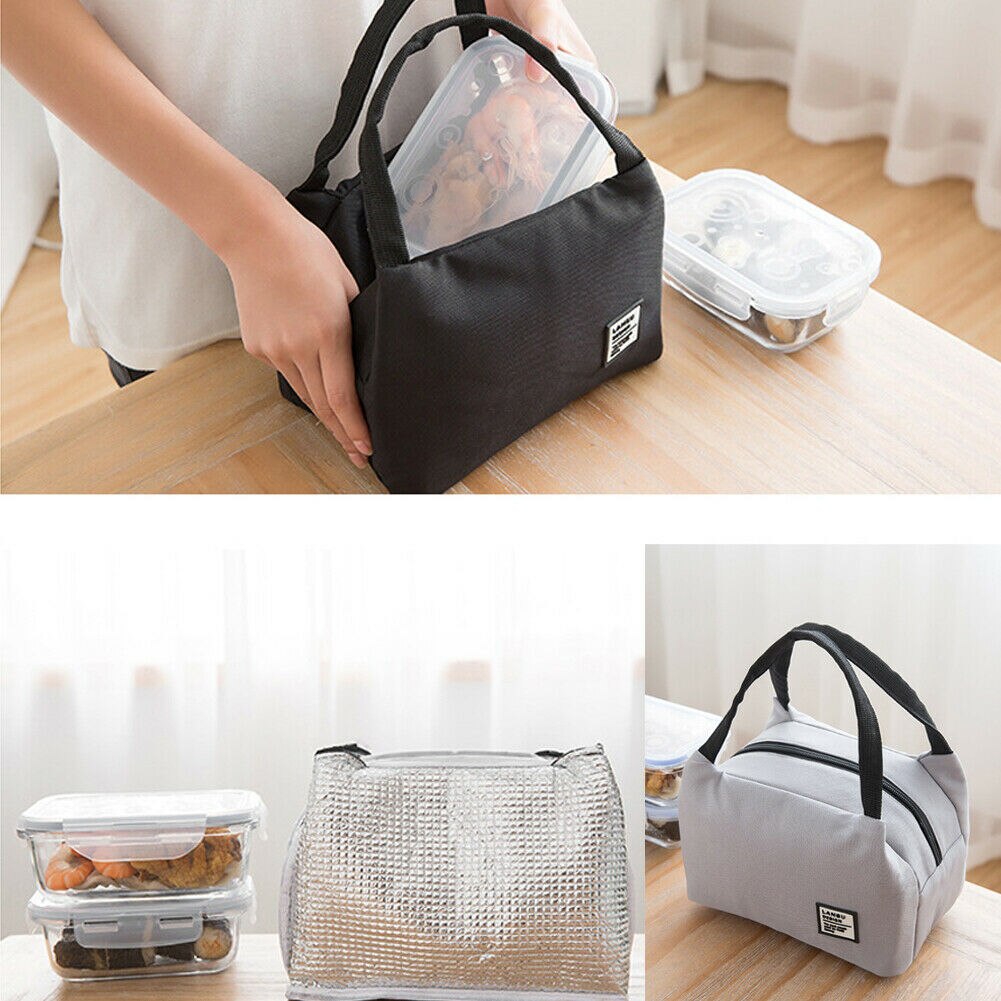 neueste Heiße Mittagessen Tasche für Frauen Männer Thermische Isolierte Lunchbox Thermos Tote Picknick Lebensmittel Tasche Wasserdicht tasche