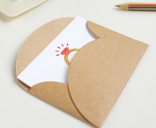 Sobres pequeños de papel Kraft para niños, bolsa de papel de de 9x6cm, sobres artesanales de , suministros escolares de oficina, 10 Uds.